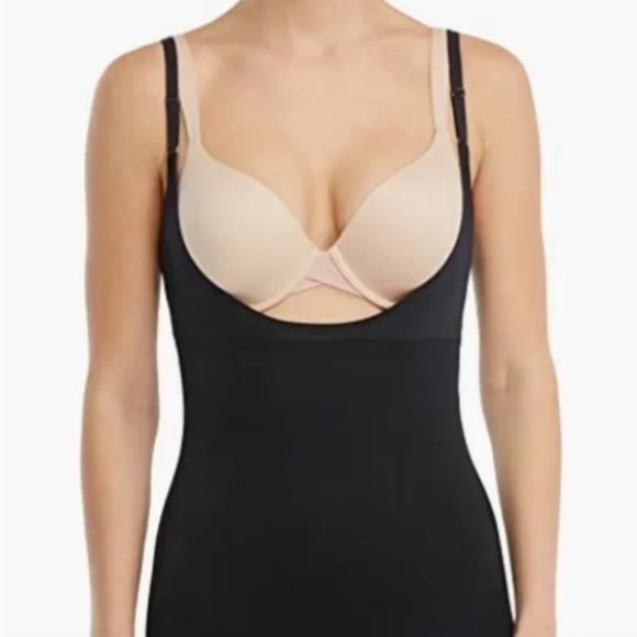 SPANX Open-Bust SmartGrip Full Slip Very Black Sculpting Shapewear 10178R XS - Picture 2 of 10